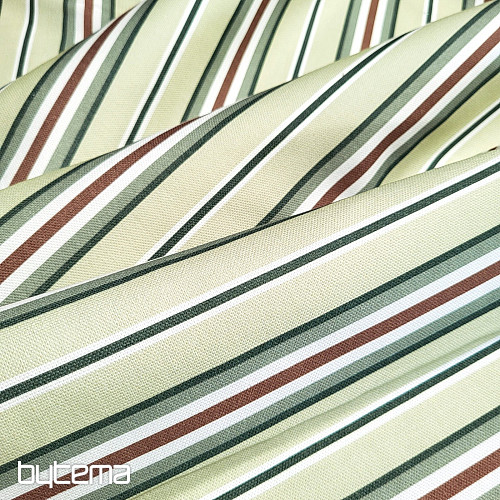 Tissu décoratif RAYURES VERTES