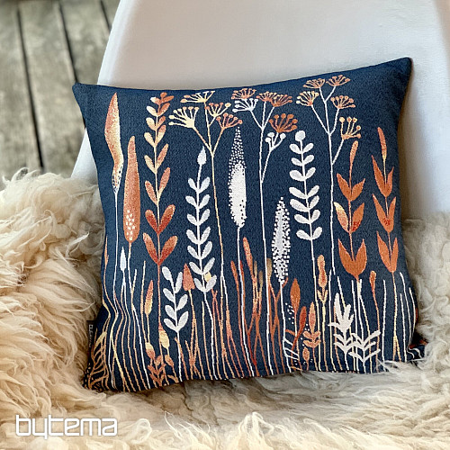 Housse de coussin tapisserie WILD MEADOW bleu
