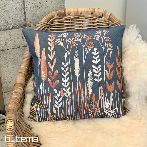 Housse de coussin tapisserie WILD MEADOW bleu