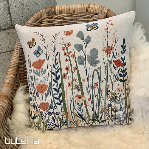 Housse de coussin tapisserie WILD MEADOW beige