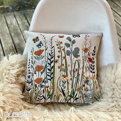 Housse de coussin tapisserie WILD MEADOW beige
