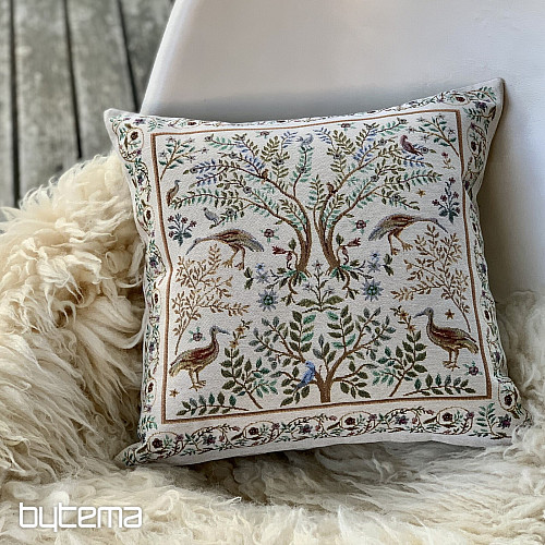 Housse de coussin tapisserie WILLIAM MORRIS beige