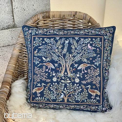 Housse de coussin tapisserie WILLIAM MORRIS bleu