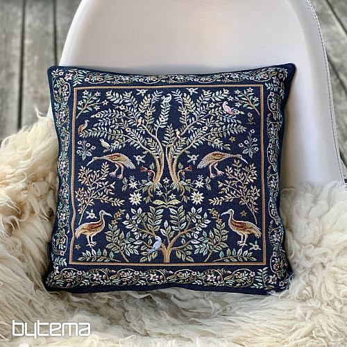 Housse de coussin tapisserie WILLIAM MORRIS bleu