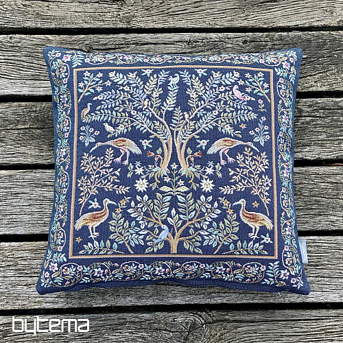 Housse de coussin tapisserie WILLIAM MORRIS bleu