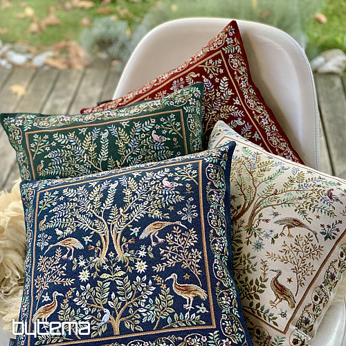 Housse de coussin tapisserie WILLIAM MORRIS bleu