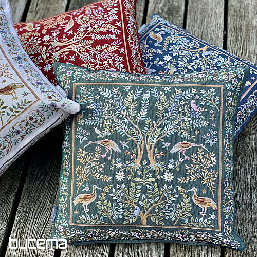 Taie d&#39;oreiller tapisserie WILLIAM MORRIS bordeaux