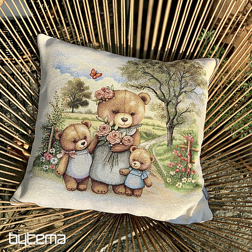 Taie d'oreiller tapisserie FAMILLE OURS