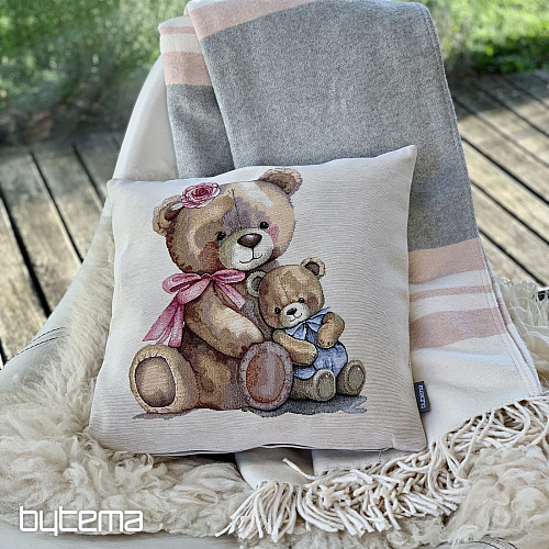 Housse de coussin tapisserie MISS BEAR