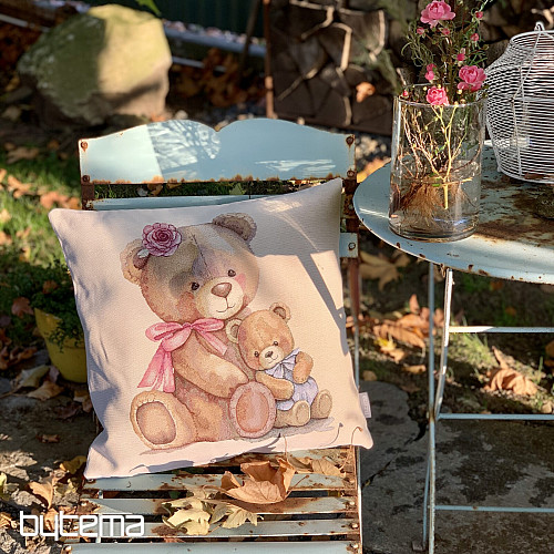 Housse de coussin tapisserie MISS BEAR