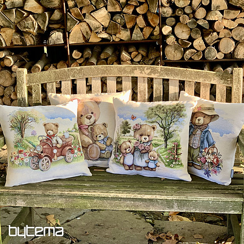 Housse de coussin tapisserie MISS BEAR