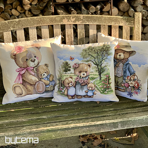 Housse de coussin tapisserie MISS BEAR