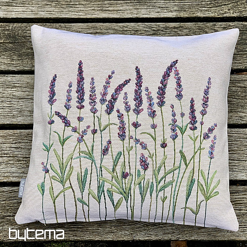 Housse de coussin tapisserie TIGES DE LAVANDE