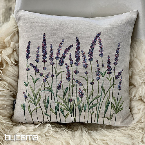 Housse de coussin tapisserie TIGES DE LAVANDE