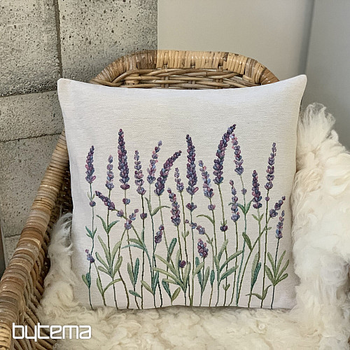 Housse de coussin tapisserie TIGES DE LAVANDE