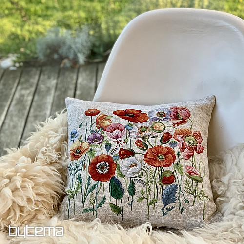 Housse de coussin tapisserie POPPY ROMANCE