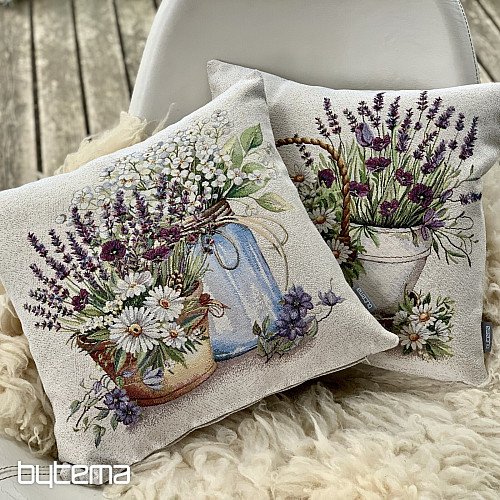 Housse de coussin tapisserie BEAUTÉ DANS UN POT DE FLEURS