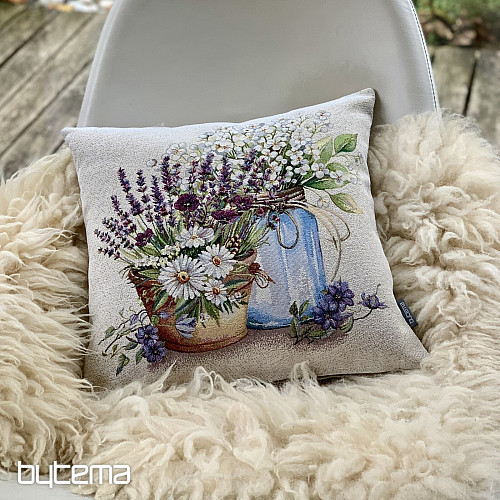 Housse de coussin tapisserie BEAUTÉ DANS UN POT DE FLEURS