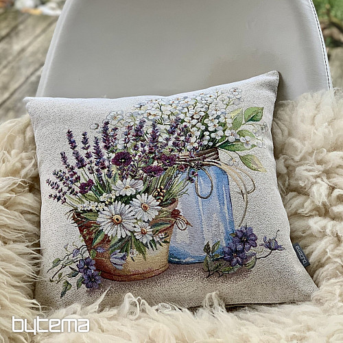 Housse de coussin tapisserie BEAUTÉ DANS UN POT DE FLEURS