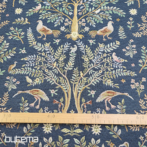 Tissu tapisserie WILLIAM MORRIS bleu