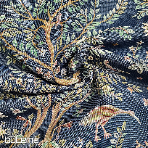 Tissu tapisserie WILLIAM MORRIS bleu