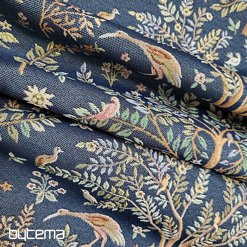 Tissu tapisserie WILLIAM MORRIS bleu