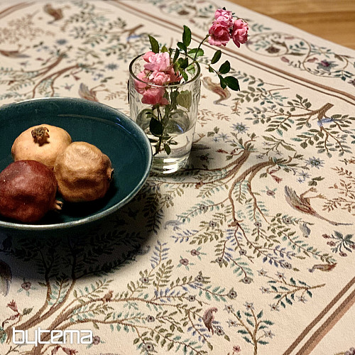 Nappe tapisserie et châle WILLIAM MORRIS beige