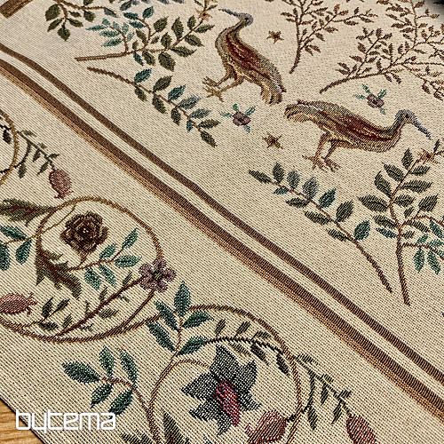Nappe tapisserie et châle WILLIAM MORRIS beige