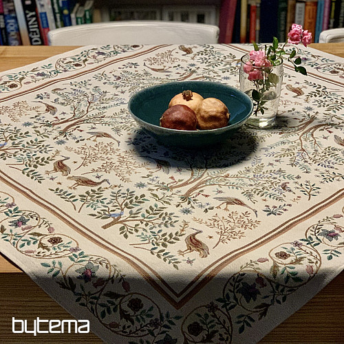 Nappe tapisserie et châle WILLIAM MORRIS beige