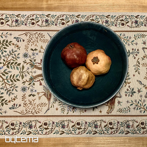 Nappe tapisserie et châle WILLIAM MORRIS beige