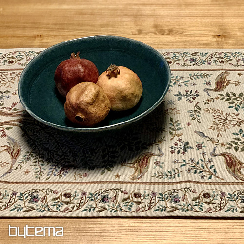 Nappe tapisserie et châle WILLIAM MORRIS beige