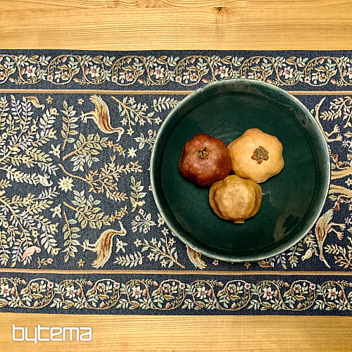 Nappe et foulard tapisserie WILLIAM MORRIS bleu