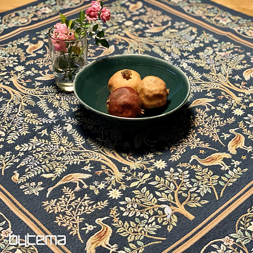 Nappe et foulard tapisserie WILLIAM MORRIS bleu