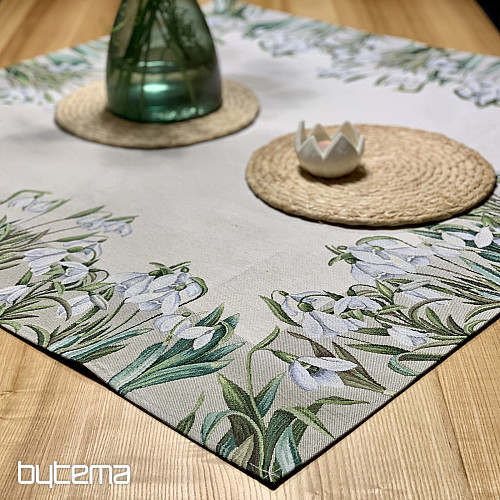 Nappe et écharpe tapisserie PETITS FLOCONS DE NEIGE