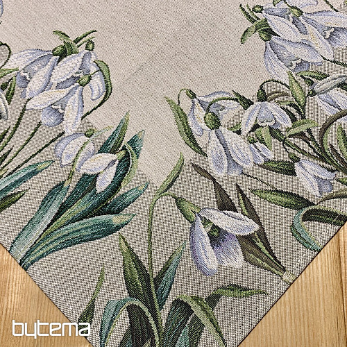 Nappe et écharpe tapisserie PETITS FLOCONS DE NEIGE