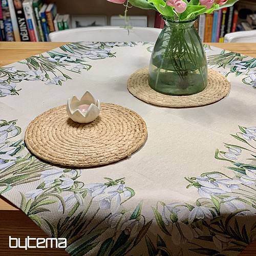 Nappe et écharpe tapisserie PETITS FLOCONS DE NEIGE