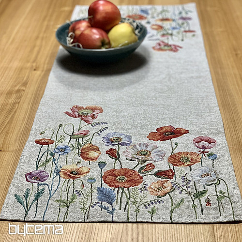 Nappe et foulard tapisserie POPPY ROMANCE