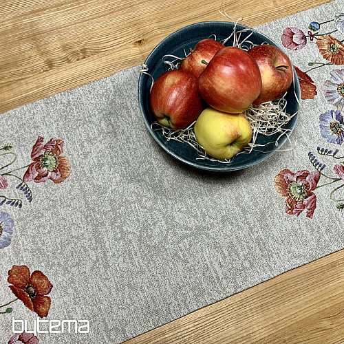 Nappe et foulard tapisserie POPPY ROMANCE