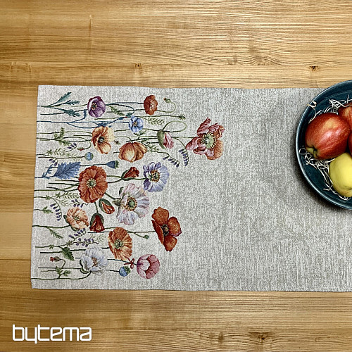 Nappe et foulard tapisserie POPPY ROMANCE