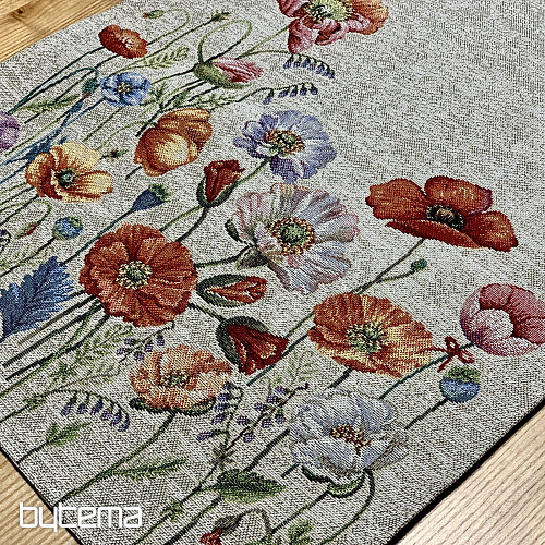Nappe et foulard tapisserie POPPY ROMANCE