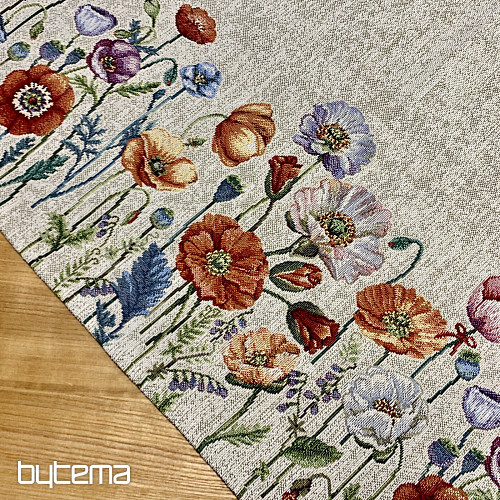 Nappe et foulard tapisserie POPPY ROMANCE