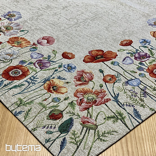 Nappe et foulard tapisserie POPPY ROMANCE