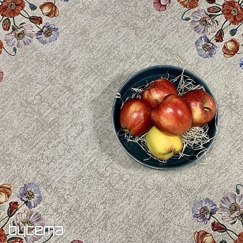 Nappe et foulard tapisserie POPPY ROMANCE