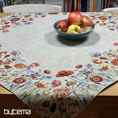 Nappe et foulard tapisserie POPPY ROMANCE