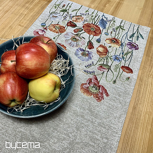 Nappe et foulard tapisserie POPPY ROMANCE