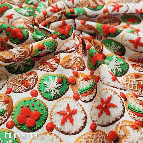 Tissu en coton TASSES GINGERBALL