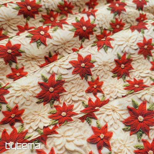 Tissu coton ÉTOILES DE NOËL MINI