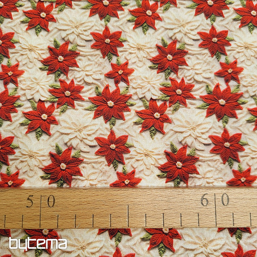 Tissu coton ÉTOILES DE NOËL MINI
