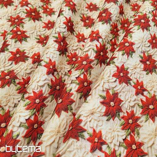 Tissu coton ÉTOILES DE NOËL MINI