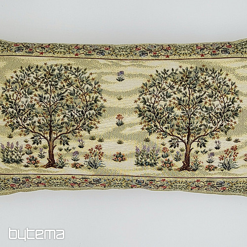 Coussin tapisserie ARBRE DU BONHEUR beige